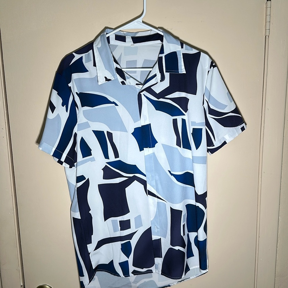 Block Print Button Up